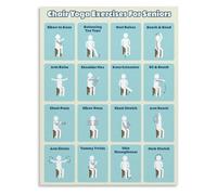 XGINERFEX Easy Chair Yoga For Seniors Seated Gentle Stretching Routine Exercise Balance Flexibility Wellness(Unframed,08x12inch(20x30cm))