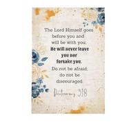 XGINERFEX Floral Bible Verse Coloring Page, Deuteronomy 31:8 Printable Art The Lord Goes Before You, Digital Download for Scripture Journal, Relaxation(Unframed,16x24inch(40x60cm))