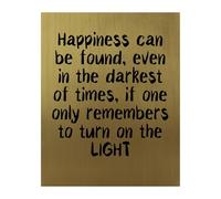 XGINERFEX Happiness Can Be Found Even in the Darkest of Times - Dumbledore Quote Wall-Art, Inspirational Print for Office, Classroom Decor & Mental Health Gifts(Framed,08x12inch(20x30cm))