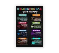 XGINERFEX How to Be a Reader & Writer Poster, Reading Strategies & Writing Guide, English Classroom Decor for Teachers, Students, Homeschool(Unframed,12x18inch(30x45cm))