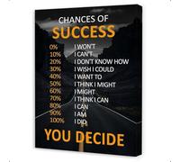 XGINERFEX Hustle Motivational Canvas - Grind and Success Quote Wall Decor for Startup Office, Coworking Space, or as a Gift for the Hard Worker(Framed,16x24inch(40x60cm))