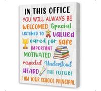 XGINERFEX Inspirational Wall Art for Principal Office - Motivational Canvas Prints, Educational Leadership Quotes Poster for School Admin Gift(Unframed,16x24inch(40x60cm))