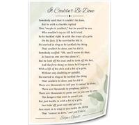 XGINERFEX It Couldn't Be Done Motivational Poem Print Poetry Poster Inspirational Canvas Wall-Art for Living Room Office(Unframed,16x24inch(40x60cm))