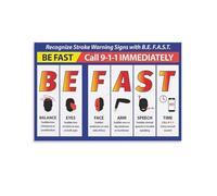 XGINERFEX Lifesaving Knowledge Stops Here Poster Health Information Chart for Public Awareness Wall-Art Decor for Educational Spaces(Framed,12x18inch(30x45cm))