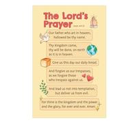 XGINERFEX Minimalist Christian Wall-Art, The Lord's Prayer Our Father Print, Simple Scripture Poster for Bedroom, Office, Unframed Ready to Hang (Unframed,12x18inch(30x45cm))