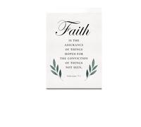 XGINERFEX Modern Christian Wall-Art - Hebrews 11:1 “Faith is Being Sure” Canvas Print, Scripture Decor for Bedroom, Living Room & Gift Giving (Framed,16x24inch(40x60cm))