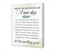 XGINERFEX Morning Inspiration and Hope Canvas Wall-Art - Thoughtful Quote for a Mindset for Home, Office, or Nursery(Framed,08x12inch(20x30cm))