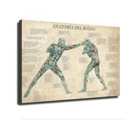 XGINERFEX Muscle Study of a Boxer Poster - Vintage Style Athletic Anatomy Art Print, Training Gym Wall-Art, Gift for Coach or Fighter(Framed,12x18inch(30x45cm))