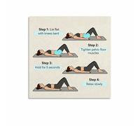 XGINERFEX Pelvic Floor Anatomy & Exercise Poster - Informative Guide for Core Wellness, Pilates Enthusiasts and Home Fitness Decor(Framed,08x12inch(20x30cm))