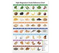 XGINERFEX Plant Based Nutrition Chart, High Magnesium Vegan Foods Poster, Educational Kitchen Decor for Athletes, Dietitians, Health Conscious Cooks(Unframed,12x18inch(30x45cm))