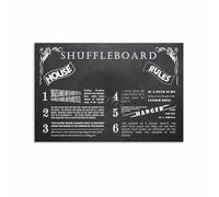 XGINERFEX Retro Shuffleboard Rules Wall-Art How to Play Poster for Game Room Basement Bar and Entertainment Area Decor(Unframed,16x24inch(40x60cm))