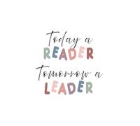 XGINERFEX 's Reading Motivational Canvas Poster, Today A Reader Tomorrow A Leader Wall-Art for Nursery, Educational Playroom Classroom Decor Framed(Framed,12x18inch(30x45cm))
