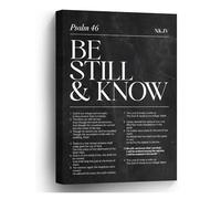 XGINERFEX Scripture Art Print Psalm 46:10, Be Still and Know That I Am God, Framed Christian Decor for Space, Bedroom(Framed,08x12inch(20x30cm))