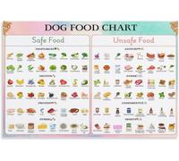 XGINERFEX Vintage Dog Feeding Guide Poster What Dogs Can and Cannot Eat Canvas Print Kitchen Decor(Framed,16x24inch(40x60cm))