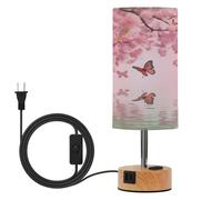 xgiua Butterfly on The Water Table Lamp for Bedroom, Touch Control LED Bedside Lamp with USB A+C Charging Ports - 3 Way Dimmable Table Lamps for Bedroom/Living Room/Dorm/Office
