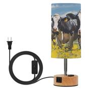 xgiua Cows in The Field Table Lamp for Bedroom, Touch Control LED Bedside Lamp with USB A+C Charging Ports - 3 Way Dimmable Table Lamps for Bedroom/Living Room/Dorm/Office
