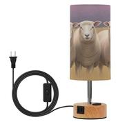 xgiua Cute Sheeps Table Lamp for Bedroom, Touch Control LED Bedside Lamp with USB A+C Charging Ports - 3 Way Dimmable Table Lamps for Bedroom/Living Room/Dorm/Office