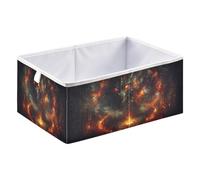xgiua Dragon Fire Dungeon Storage Cubes - Heavy Duty Fabric Storage Cubes for Shelves Closet - Collapsible Bins for Organizing Clothes Blankets Toys