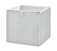 xgiua Grey White Stripes Storage Cubes - 11 Inch Heavy Duty Fabric Storage Cubes for Shelves Closet - Collapsible Bins for Organizing Clothes Blankets Toys