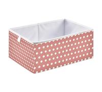 xgiua Polka Dots Brick Red White Storage Cubes - Heavy Duty Fabric Storage Cubes for Shelves Closet - Collapsible Bins for Organizing Clothes Blankets Toys