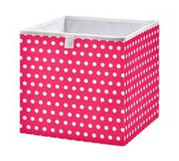 xgiua Polka Dots Red White Storage Cubes - 11 Inch Heavy Duty Fabric Storage Cubes for Shelves Closet - Collapsible Bins for Organizing Clothes Blankets Toys