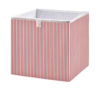 xgiua Red White Stripes Storage Cubes - 11 Inch Heavy Duty Fabric Storage Cubes for Shelves Closet - Collapsible Bins for Organizing Clothes Blankets Toys