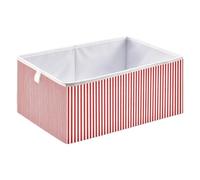 xgiua Red White Stripes Storage Cubes - Heavy Duty Fabric Storage Cubes for Shelves Closet - Collapsible Bins for Organizing Clothes Blankets Toys
