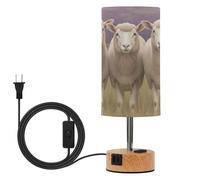 xgiua Sheeps in Field Table Lamp for Bedroom, Touch Control LED Bedside Lamp with USB A+C Charging Ports - 3 Way Dimmable Table Lamps for Bedroom/Living Room/Dorm/Office