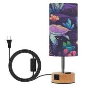 xgiua Tropical Sea Turtles Table Lamp for Bedroom, Touch Control LED Bedside Lamp with USB A+C Charging Ports - 3 Way Dimmable Table Lamps for Bedroom/Living Room/Dorm/Office