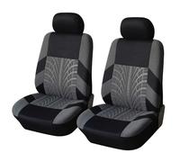 XGIXG 2 pcs Car seat covers, for Toyota Avensis 2003-2020 Car Front Seat Covers Waterproof Non-Slip Dirt-resistant and easy to install,A Grey