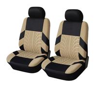 XGIXG 2 pcs Car seat covers, for VW Caddy Maxi 2004-2025 Car Front Seat Covers Waterproof Non-Slip Dirt-resistant and easy to install,C Beige