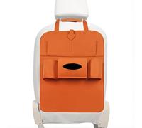 XGIXG Car Seat Organiser, For Citroen C-Zero 2009-2025 reinforced back panel Felt is stain-resistant kick resistant easy install Large capacity,C Orange