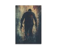XGKJDS Exquisite Modern Family Canvas Wall Art Picture Print Photo Album-Brutalist Abstract Horror Poster with Creepy Figure Silhouette 12x18inch(30x45cm)