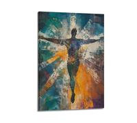 XGKJDS Exquisite Modern Family Canvas Wall Art Picture Print Photo Album-Brutalist Abstract Motivational Poster with Uplifting Figure in Dynamic Colors 24x36inch(60x90cm)