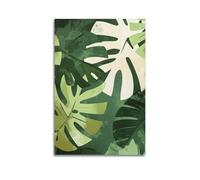 XGKJDS Exquisite Modern Family Canvas Wall Art Picture Print Photo Album-Brutalist Tropical Plant Poster with Large Leaf Design 20x30inch(50x75cm)