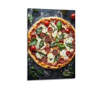 XGKJDS Exquisite Modern Family Canvas Wall Art Picture Print Photo Album-Modern Minimalist Food Poster Italian Pizza with Tomatoes And Basil 20x30inch(50x75cm)