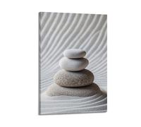 XGKJDS Exquisite Modern Family Canvas Wall Art Picture Print Photo Album-Wabi - Sabi Stacked Stones Poster for Relaxing Zen Vibe 20x30inch(50x75cm)