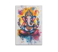 XGKJDS Exquisite Modern Family Canvas Wall Art Picture Print Photo Album-Watercolor Hindu Deity Poster, Colorful And Divine Figure for Inspiration 16x24inch(40x60cm)