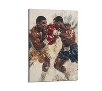 XGKJDS Exquisite Modern Family Canvas Wall Art Picture Print Photo Album-Watercolor Sport Poster Boxing Match Intense Moment 08x12inch(20x30cm)