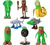 Xgmadiles Italian Brainrot Toys,Tralalero Tralala Action Figures, 8PCS Brainrot Meme Shark Figures,Tung Tung Tung Sahur, BRR BRR Patapim for Fans Office Room Figurine Decor