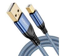 XGMATT USB 2.0 Printer Cable 4.5M,USB Printer Cable A Male to B Male, Braided Nylon Scanner Cord for HP/Dell/Canon/Lexmark/Xerox/Brother/Samsung etc.Blue