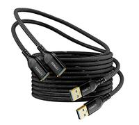 XGMATT USB 3.0 Extension Cable 3M 2Pack USB Extender Male to Female,Black | 5Gbps Data Sync USB Extender Cord Compatible with Printer, Scanner, Keyboard,HTC Vive,Card Reader,Camera, Oculus Rift,PS VR