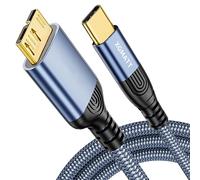 XGMATT USB C Hard Drive Cable 1M,Type C to USB 3.0 Micro B Drive Cable Compatible with External Hard Drives WD,Toshiba Canvio, Seagate Expansion,Samsung Galaxy S5,Blue