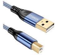 XGMATT USB Printer Cable 6M-1Pack, USB 2.0 Printer Cable A Male to B Male, Braided Nylon Scanner Cord for HP/Dell/Canon/Lexmark/Xerox/Brother/Samsung etc.Blue