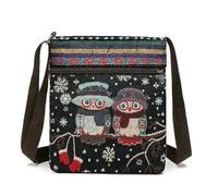 XGMTHBDD handbags for women Lady Crossbody Shoulder Bag Phone Purse Handbag Ethnic Style Embroidered Messenger Retro Small Canvas-owl