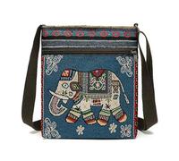 XGMTHBDD handbags for women Lady Crossbody Shoulder Bag Phone Purse Handbag Ethnic Style Embroidered Messenger Retro Small Canvas-elephant 03