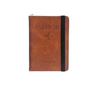 XGMTHBDD Wallet Blocking Ultra-Thin Passport Holder Travel Men's and Women's Multifunctional Id Bank Card Case-Brown