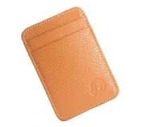 XGMTHBDD Wallet Leather Thin Bank Credit Card Case Mini Men Bus Holder Cash Change Pack Business Id Pocket-Light Yellow
