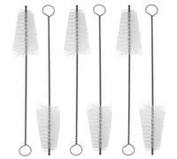 XGNG 15PCS White Cake Decorating Mouth Icing Dispensers Tips Cleaning Brushes Tube Brushes Pipe Brush Cleaner Triangle Nylon Cake Decorating Tips Brushes for Cake Baking Tools