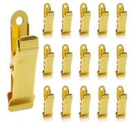 XGNG 24PCS Gold Crocodile Clamps Metal Mini Clamps Mini Spring Clamp Crocodile Alligator Clips Alligator Clamps for Work, Smooth Jaw